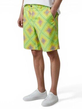Loudmouth Golf Shorts Men's Size 36 Spring Green Multicolor Dot Matrix